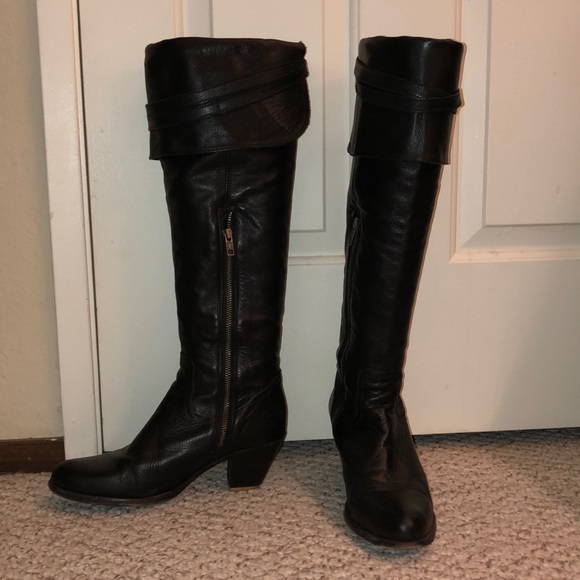 Frye Shoes - Frye Black Heeled Convertible Boots